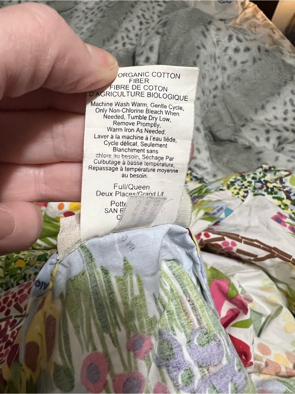Pottery Barn Woodland Paint By Numbers Floral Queen Size Duvet - Picture 6 of 6